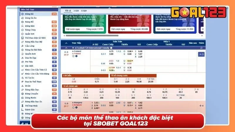 Các bộ môn cuốn hút đắt khách nhất