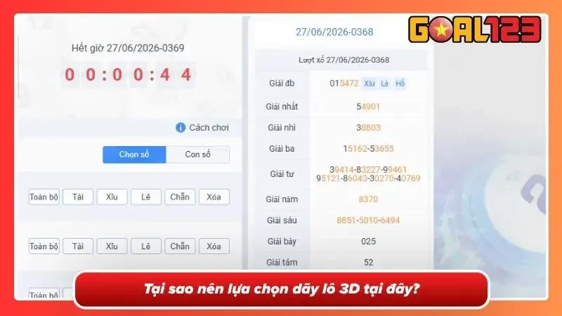 Xổ số 3D phù hợp với đa tầng đối tượng