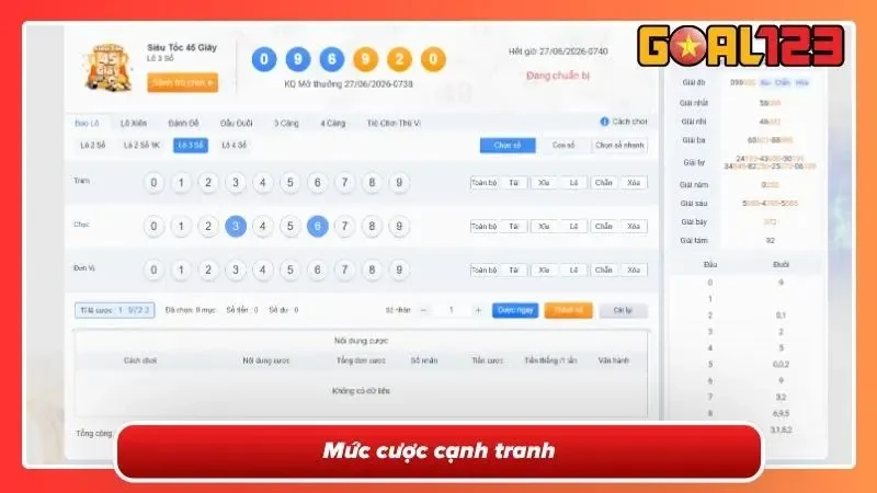 Tỷ lệ trả thưởng hấp dẫn