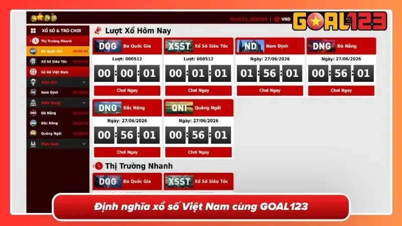 Xổ số Việt Nam đa thể loại tại GOAL123